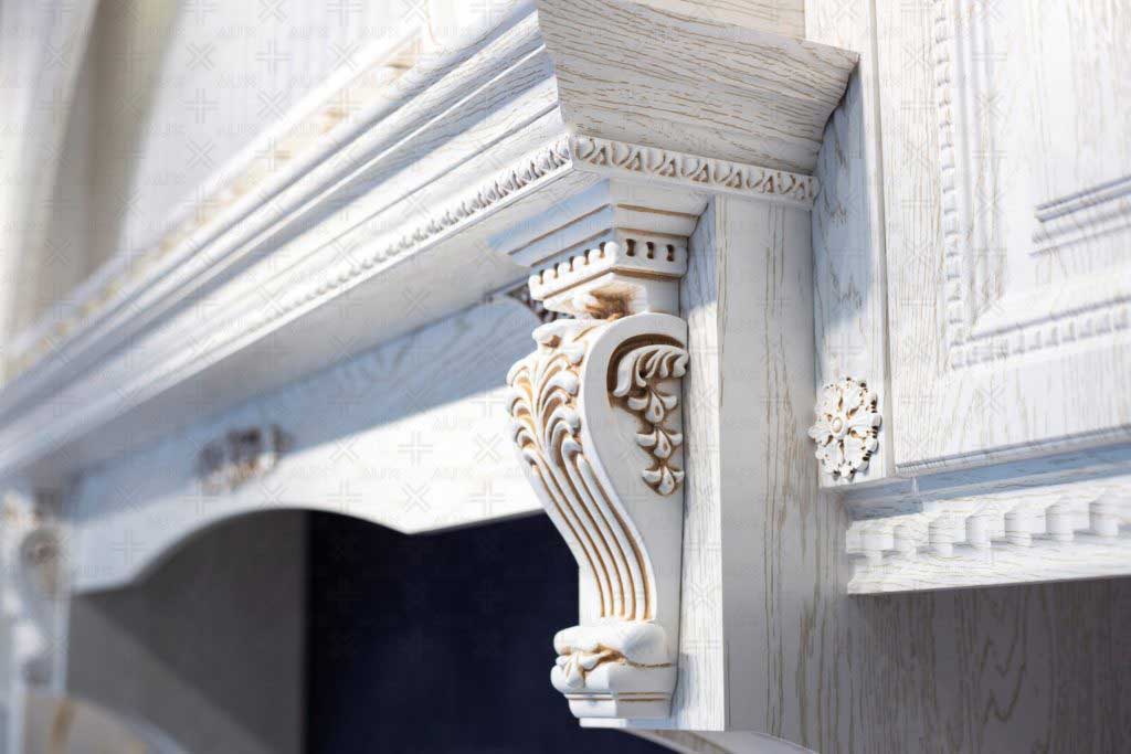 کابینت کلاسیک با طرح‌های باستانی