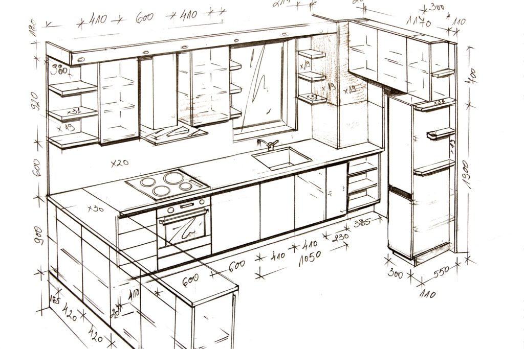 اندازه استاندارد کابینت های آشپزخانه