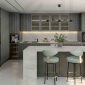 کابینت نئوکلاسیک طوسی روشن