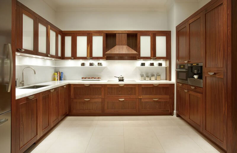 کابینت آشپزخانه روکش چوب خارجی