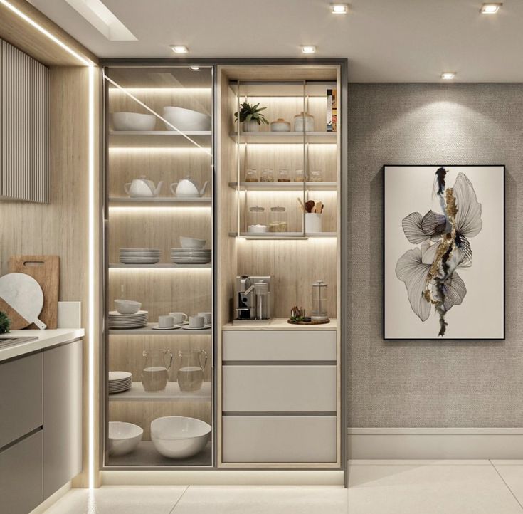 بوفه کابینت شاپزخانه با چیدمان شیک