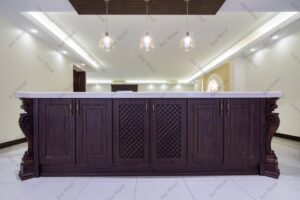 کابینت سبک کلاسیک با نورپردازی سقفی