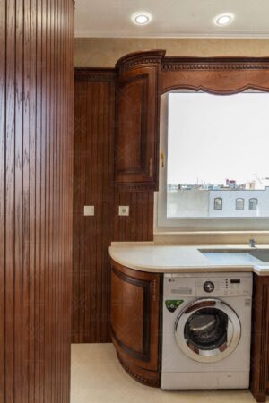 کابینت کلاسیک منحنی چوبی