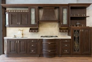 کابینت تیره کلاسیک منحنی