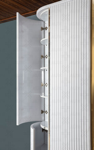 کابینت منحنی سفید