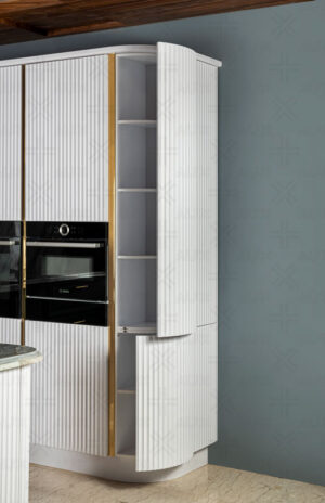 کابینت منحنی سفید