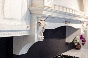 کابینت سفید چوبی کلاسیک