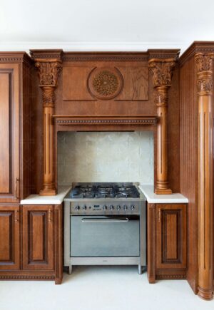 ترکیب کابینت چوبی آشپزخانه