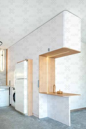 کابینت سفید چوبی