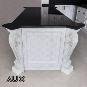 دکوراسیون آشپزخانه با کابینت روکش چوب سفید