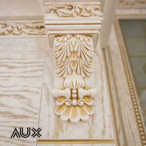 کابینت روکش چوب سفید طلایی