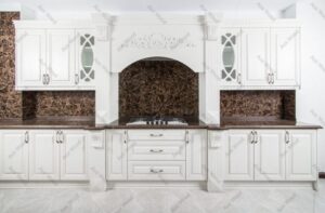 دکوراسیون آشپزخانه با کابینت روکش چوب