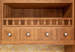 کابینت روکش چوب کلاسیک