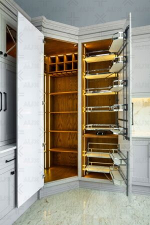 کابینت آشپزخانه با روکش چوب طبیعی