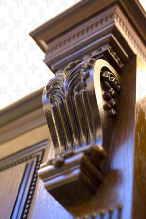 مدل کابینت چوبی با جزئیات منبت‌کاری