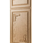 درب کابینت منبت کاری شده کرم رنگ از برند آکس چوب کد ۱۰۹۳