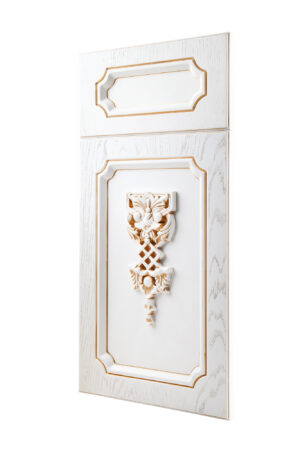 درب کابینت سفید منبت کاری شده از برند آکس چوب کد ۱۰۹۴