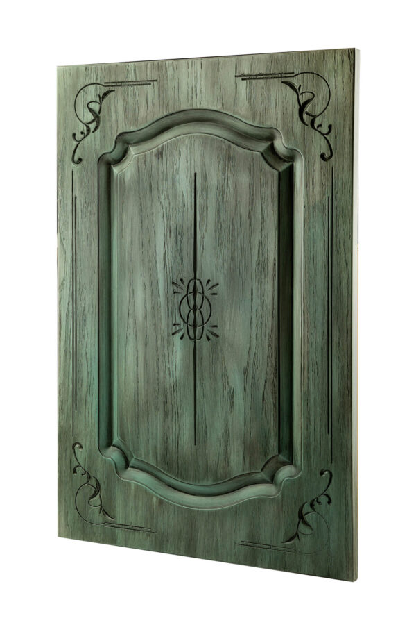 cabinet-door-1085 درب کابینت کد ۱۰۸۵ از برند آکس چوب رنگ سبز سبک کلاسیک