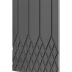 درب کابینت کد ۱۱۴۲ از برند آکس چوب طرح لوزی رنگ طوسی