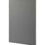 cabinet-door-1160 درب کابینت کد ۱۱۶۰ از برند آکس چوب رنگ طوسی و طرح شیاردار اوریب