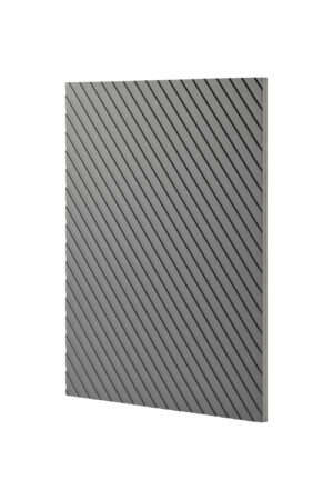 درب کابینت کد ۱۱۶۰ از برند آکس چوب رنگ طوسی و طرح شیاردار اوریب