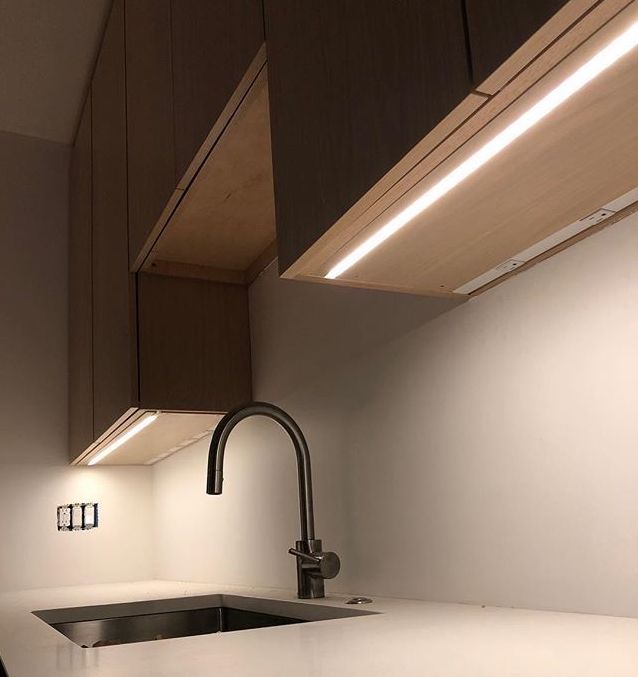 Optical strip under the cabinet