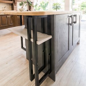 جزیره رنگ تیره کابینت نئوکلاسیک