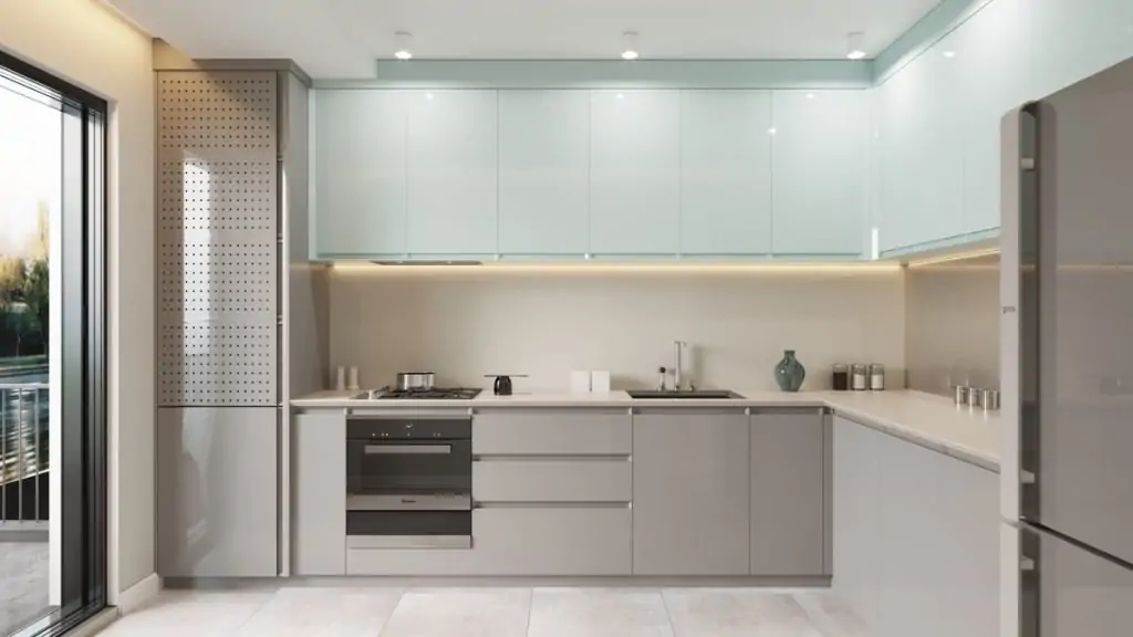 انواع طراحی آشپزخانه به صورت ال شکل